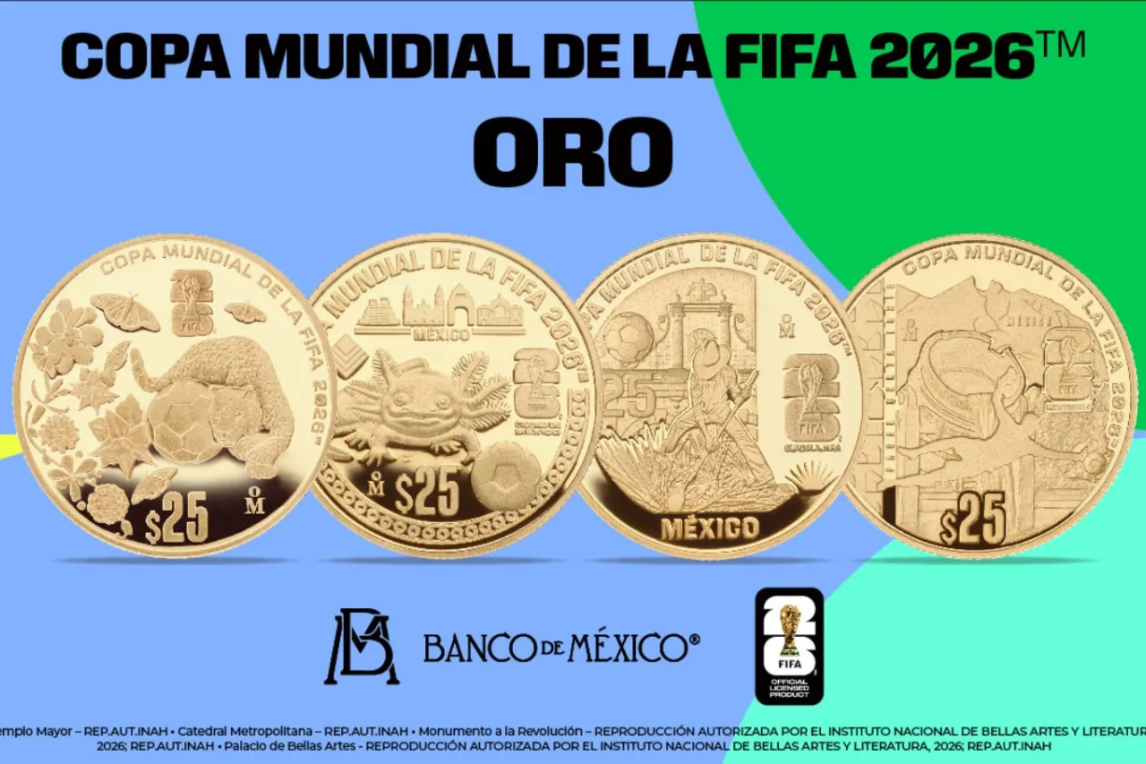 Lanzan colección de monedas conmemorativas por el Mundial 2026 en México